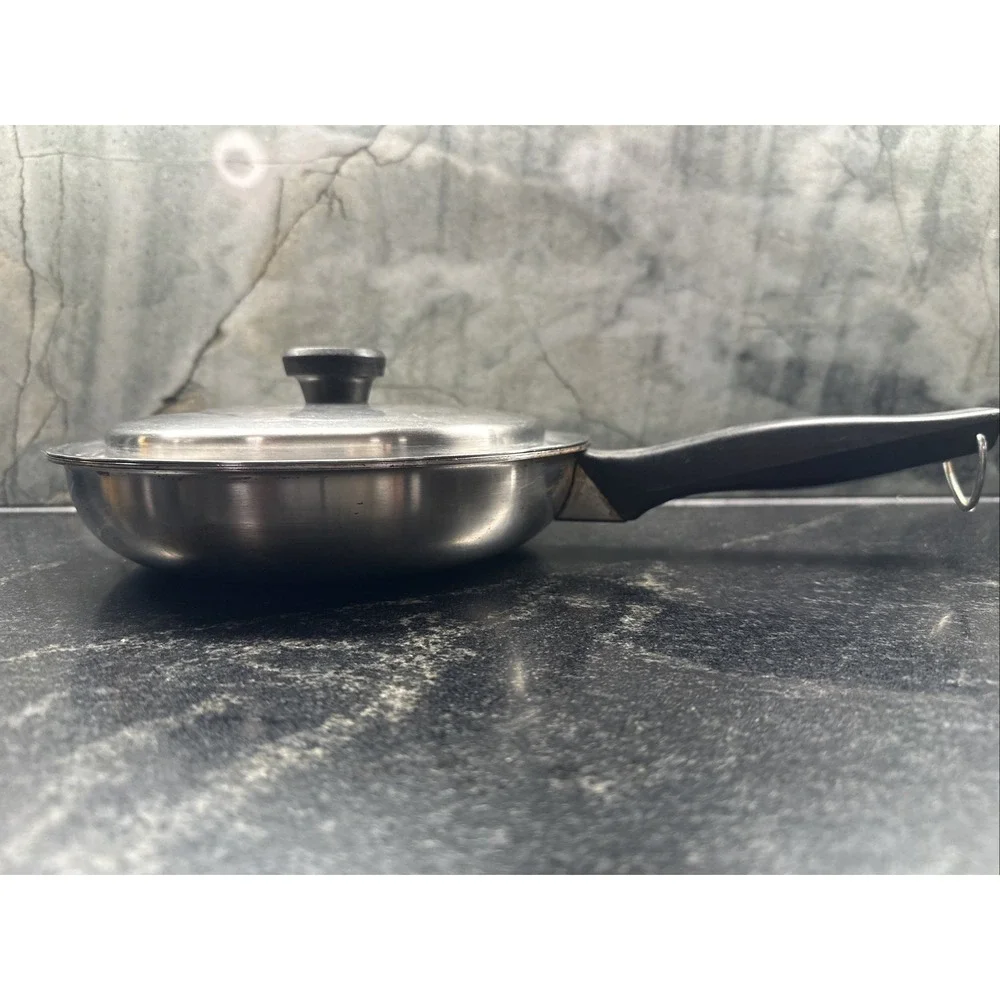 Vintage Stainless Steel Frying Pan 9